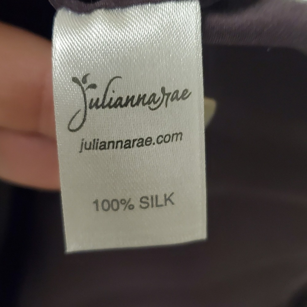 Julianna Rae Womens Top and Bottom Silk Pajama Set Size XXL Purple Quite Luxury - Picture 12 of 16